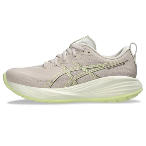 ASICS Women's Gel-Cumulus 27 Running Shoes, 8.5, Mineral Beige/Huddle Yellow