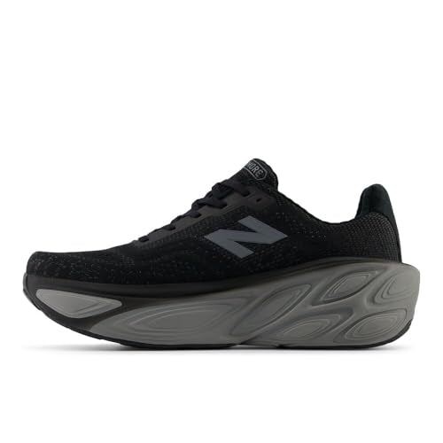 New Balance Men's Fresh Foam X More V5 Running Shoe, Black/Linen/Silver Metallic, 10