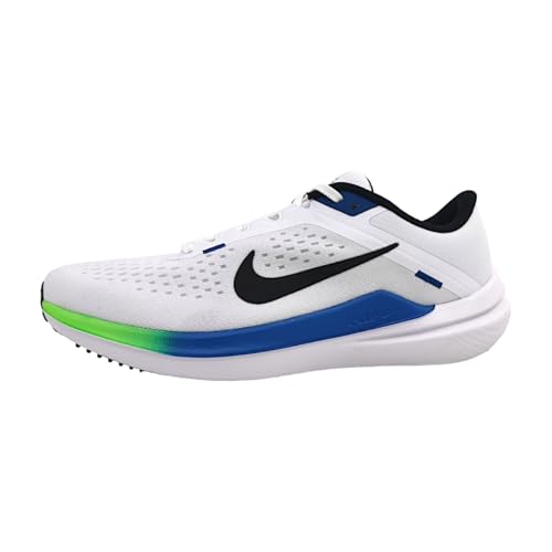 Nike Winflo 10 Men's Road Running Shoes (DV4022-103, White/Star Blue/Green Strike/Black) Size 9.5