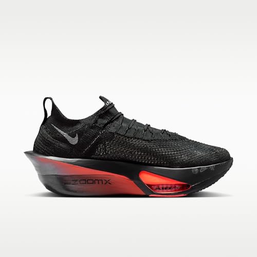Nike AlphaFly 3 Men's Road Racing Shoes (Black/Bright Crimson/Wolf Gray/Metallic Silver) Size 10.5