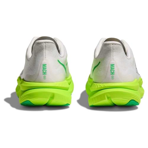 Hoka Men's Mach 6 White/Neon Lime 10.5 Medium