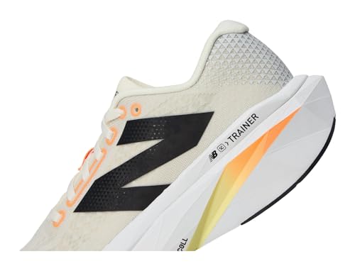 New Balance Women's FuelCell SuperComp Trainer V3 Running Shoe, Angora/Hot Mango/Black, 9 M