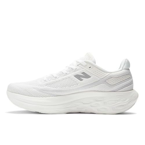 New Balance Men's Fresh Foam X 1080 V13 Running Shoe, White/Light Silver Metallic, 8.5 XW