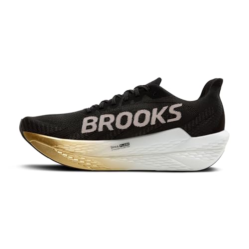 Brooks Men’s Hyperion Max 2 Neutral Running Shoe - Black/Gold/Pink - 12.5 Medium