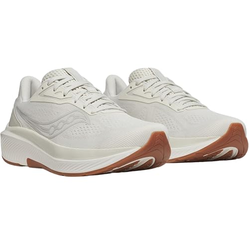Saucony Men's Echelon 10 Sneaker, Birch/Gum, 10.5 Wide