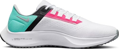 Nike Air Zoom Pegasus 38 Mens Running Trainers CW7356 Sneakers Shoes, White Wolf Grey Hyper Pink 102, 10.5