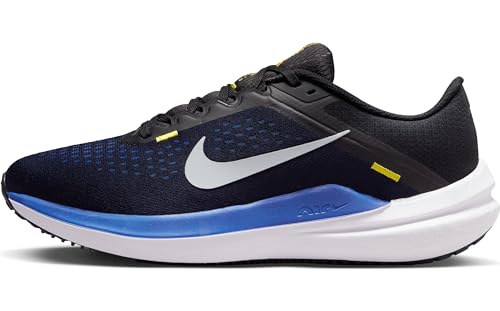 Nike Men's Air Winflo 10 Breathable Mesh Running Shoes Sneaker (Black/Wolf Grey/Racer Blue, US Footwear Size System, Adult, Men, Numeric, Medium, 10.5)