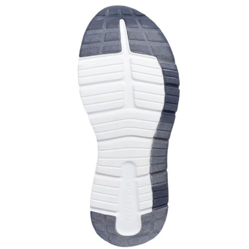Nautica Men’s Cloud-Like Walking Sneakers – Lightweight Athletic Shoes with Breathable Mesh and Cushioned Sole for All-Day Comfort-Bolang-Navy Charcoal Pop, Size 7.5