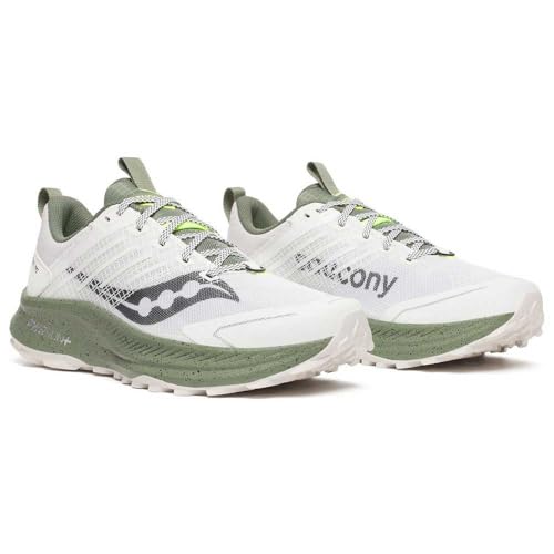 Saucony Men's Ride Tr2 Sneaker, White/Olivine, 11
