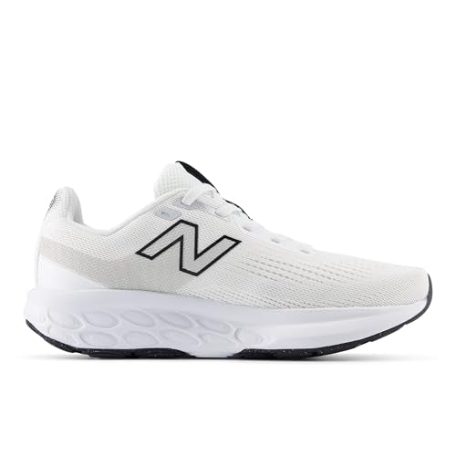 New Balance Women's Fresh Foam 520 V9 Running Shoe, Nb White/Black/Silver Metallic, 9 M