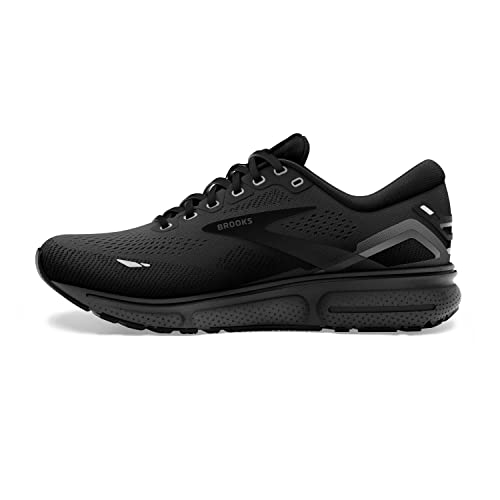 Brooks Women's Ghost 15 Neutral Running Shoe - Black/Black/Ebony - 5 Wide