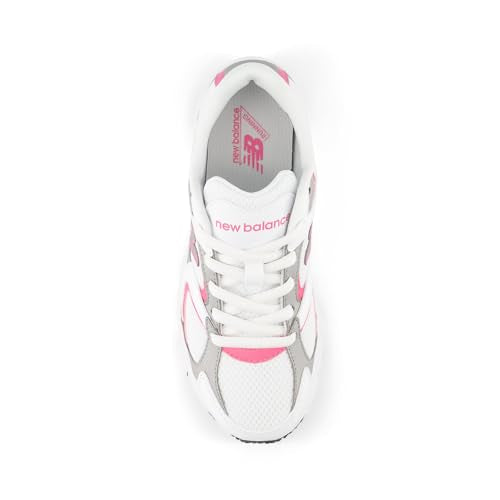 New Balance Kid's 408 V1 Lace-Up Sneaker, Nb 103 White/Pink Satin, 5.5 W Big Kid