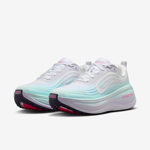 Nike Vomero Plus Women's Road Running Shoes (White/Multi-Color/Glacier Blue/Dark Raisin) Size 8.5