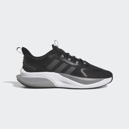 Adidas Men's Alphabounce+ Running Shoe, Black/Carbon/Grey, 12