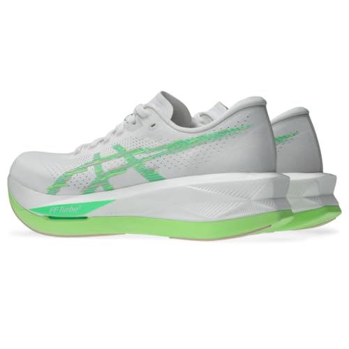 ASICS Women's SONICBLAST Running Shoes, 8, White/Vital Green
