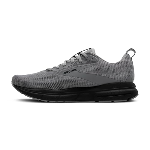 Brooks Men’s Trace 4 Neutral Running Shoe - Grey/Black/Ebony - 11.5 Medium