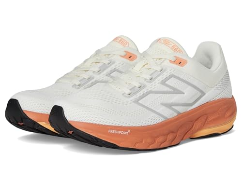 New Balance Women's Fresh Foam X 860 V14 Running Shoe, Nb 103 White/Angora/Peach Nectar, 8.5 W