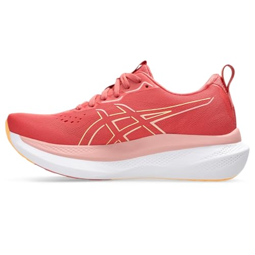 ASICS Women's GLIDERIDE MAX Running Shoe, 9, Dark Pink Clay/Orange Glow