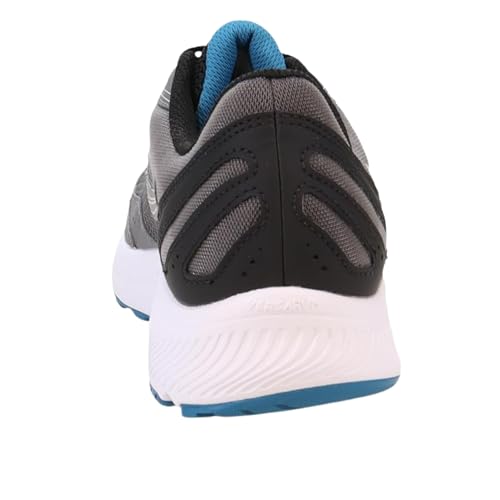Saucony Men's Cohesion 15 Sneaker, Charcoal/Topaz, 9