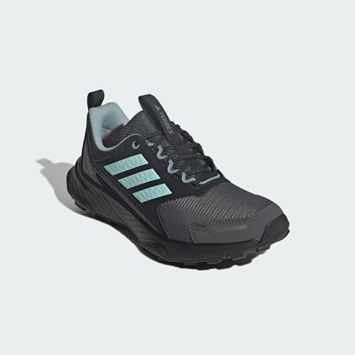 Adidas Women's Terrex Tracefinder 2 Climaproof Trail Running, Carbon/Semi Flash Aqua/Grey, 8