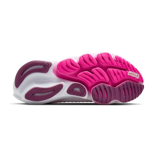 Brooks Women’s Glycerin Flex Neutral Running & Walking Shoe - White/Cyber Pink/Argyle - 12 Medium - alternate view 6