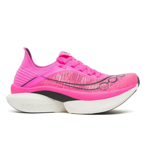 Saucony Unisex Endorphin Elite 2 Running Shoe, Shock/Black, 6