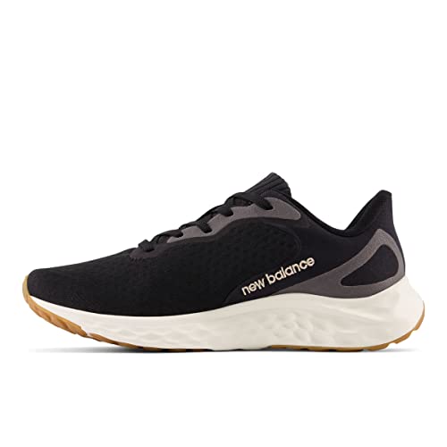 New Balance Women's Fresh Foam Arishi V4 Running Shoe, Black/Light Gold Metallic/Gum 2, 8