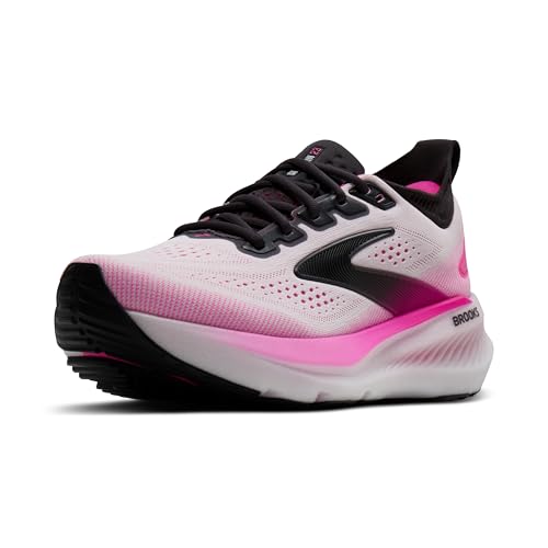 Brooks Women’s Glycerin 23 Neutral Running Shoe - White/Phantom/Cyber Pink - 9.5 Medium