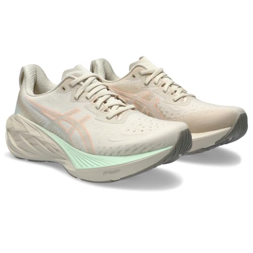 ASICS Women's NOVABLAST 4 Running Shoes, 10, Oatmeal/Moonrock