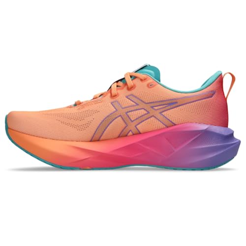 ASICS Unisex NOVABLAST 5 Running Shoes, 12M / 13.5W, Mojave/Amethyst