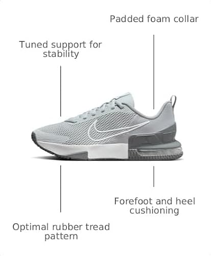Nike Men's Air Max Alpha Trainer 6 Workout Shoes, Cool Grey/White-Wolf Grey-Pure Platinum, 8