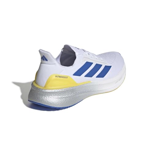 adidas Men's Ulraboost 5X, White/Blue/Yellow, 11