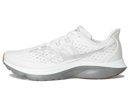 Saucony Men's Kinvara 16 Sneaker, White/Gum, 11.5
