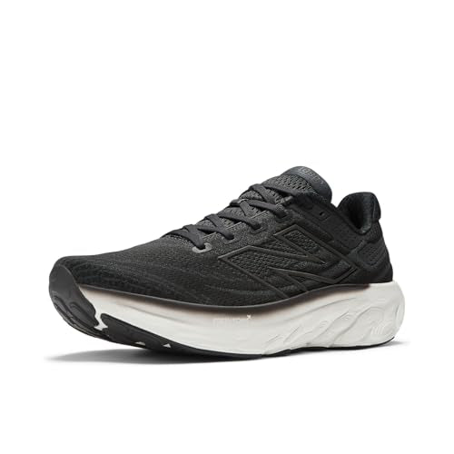 New Balance Men's Fresh Foam X 1080 V13 Running Shoe, Black/White, 10 M