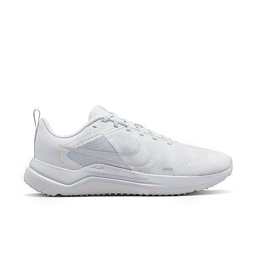 Nike Men's Downshifter 12 Trainers, White Metallic Silver Pure Platinum, 43 EU