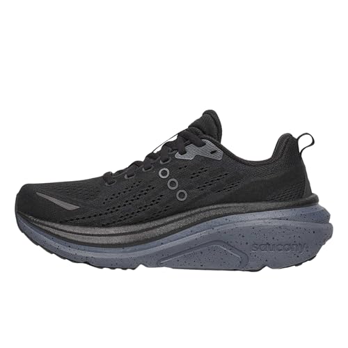 Saucony Womens Hurricane 25, Black/Shadow, 7.5