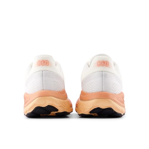 New Balance Women's Fresh Foam X 860 V14 Running Shoe, Nb 103 White/Angora/Peach Nectar, 9 M