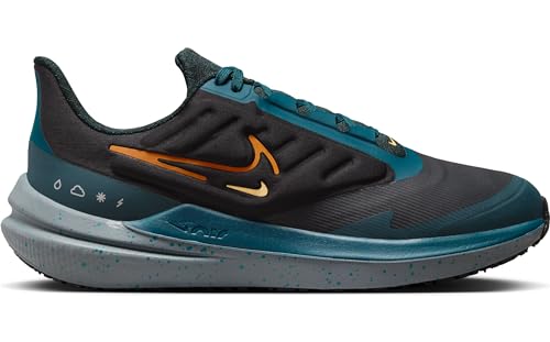 Nike Air Winflo Shield Lowman, Black Safety Orange Geode Teal, 9 US
