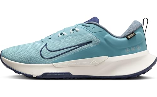 Nike Juniper Trail 2 GTX V2 Mens Running Trainers HM9734 Sneakers Shoes (UK 10.5 US 11.5 EU 45.5, Denim Turquoise Midnight Navy 402)