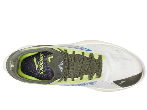 Brooks Men's Hyperion Max 3 Blanc/Acid Lime/Blue 10.5 Medium