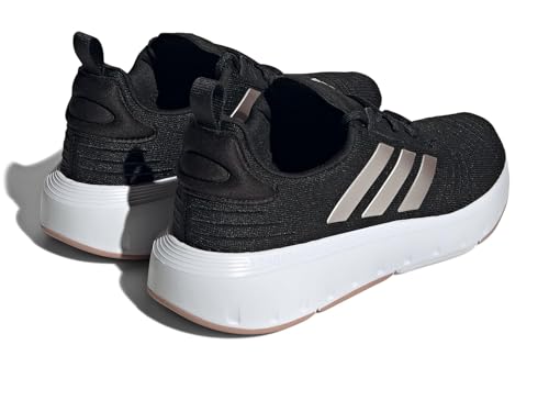 Adidas Womens Swift Run23 Core Black/Champagne Metallic/White 10