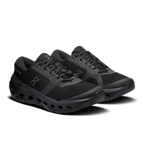 On Women's Cloudrunner 3 Sneaker, Black/Black, 9
