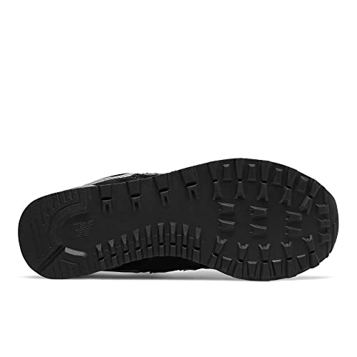 New Balance Women's 574 V2 Evergreen Sneaker, Black/White, 10 Wide