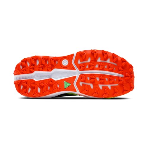 Brooks Men’s Caldera 7 Trail Running Shoe - Cherry Tomato/Phantom/Lime - 9 Medium
