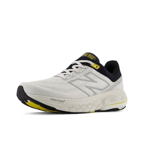 New Balance Men's Fresh Foam X 860 V14 Running Shoe, Grey Matter/Black/Ginger Lemon, 11 M