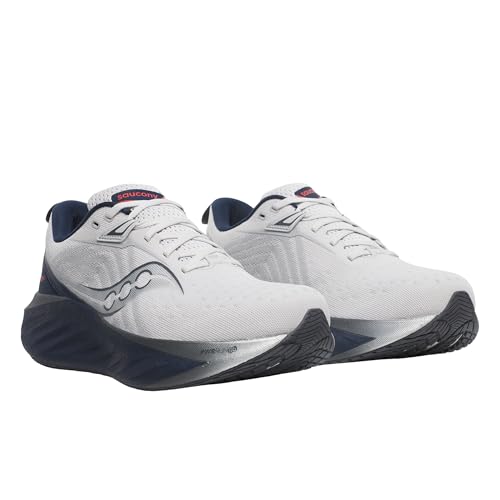 Saucony Men's Triumph 22 Sneaker, Cloud/Navy, 9