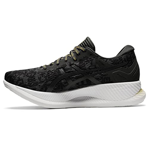 ASICS Women's Glideride Running Shoes, 6.5, Black/Graphite Grey