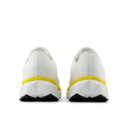 New Balance Women's FuelCell Propel V5 Running Shoe, White/Cyber Jade/Ginger Lemon, 8.5
