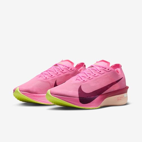 Nike Vaporfly 4 Women's Road Racing Shoes (Pink Spell/Hyper Pink/Volt Ice/Bordeaux) Size 9.5