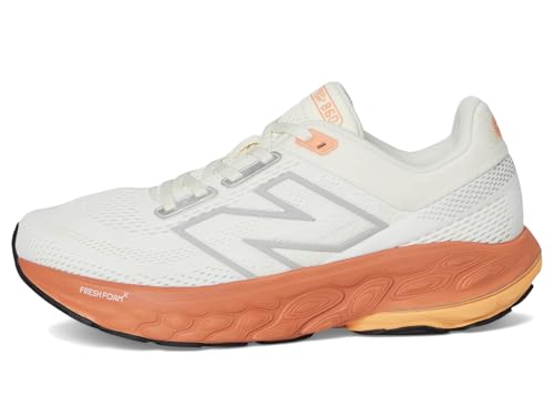 New Balance Women's Fresh Foam X 860 V14 Running Shoe, Nb 103 White/Angora/Peach Nectar, 8.5 W